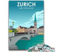 Rompecabezas de 1000 Piezas para Adolescentes de Zúrich, Suiza Rompecabezas artísticos para Adolescentes Regalos desafiantes para Toda la Familia (50x75cm)