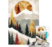 Rompecabezas de 1000 Piezas para Adolescentes decoración en Rojo y Dorado Ayuda a ejercitar el Cerebro Juego Educativo y Divertido para Toda la Familia para Mayores de 14 años 38x52cm