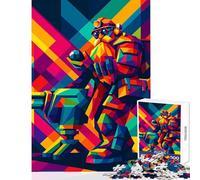 Rompecabezas de 1000 piezas para adolescentes Deep Rock Galactic Dwarf Pop Art decoración del hogar juguetes grandes regalos y juguetes juego práctico colección de artistas bellas artes tamaño 38x26cm