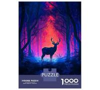 Rompecabezas De 1000 Piezas para Adolescentes Deer in The Mystical Fores Rompecabezas Juego Familiar Pero Divertido Y Humorístico Cumpleaños 70x50cm/1000pcs