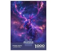 Rompecabezas De 1000 Piezas para Adolescentes Deer Space Animal Rompecabezas para Adultos Juegos Relajantes Regalos para Mujeres Diversión En Casa Actividades, 38x26cm/1000pcs
