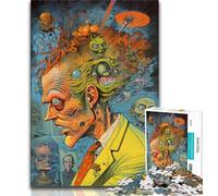 Rompecabezas de 1000 Piezas para Adolescentes del Dr Monster, Juego de Preguntas y respuestas, decoración de Pared, cumpleaños y Navidad (tamaño 38x26cm)