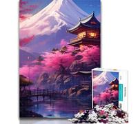 Rompecabezas de 1000 Piezas para Adolescentes del Monte Fuji, Japón, 1000 Piezas para Adultos, Toda la Familia a Partir de 14 años, 26x38cm