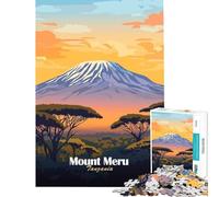 Rompecabezas de 1000 Piezas para Adolescentes del Monte Meru Tanzania Desafío de Inteligencia Cerebral Juguetes adictivos Juegos educativos Difícil Gran Regalo (Tamaño 75x50cm)