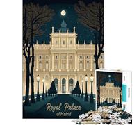 Rompecabezas de 1000 Piezas para Adolescentes del Palacio Real de Madrid Juegos educativos Juguetes didácticos Regalo de cumpleaños decoración del hogar (tamaño 50x75cm)