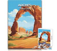 Rompecabezas de 1000 Piezas para Adolescentes del Parque Nacional Arches,Juego Educativo Familiar de análisis y lógica,Juguete Educativo,tamaño 38x52cm