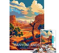 Rompecabezas de 1000 Piezas para Adolescentes del Parque Nacional Canyonlands Juguetes educativos para Aprender Juego de construcción de Patrones Gran Regalo para los Amantes de los Juegos (38x26cm)