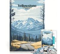 Rompecabezas de 1000 Piezas para Adolescentes del Parque Nacional de Yellowstone decoración de Pared de Juguete decoración cumpleaños 50x75cm