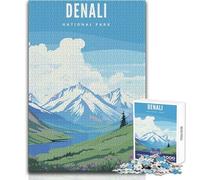 Rompecabezas de 1000 Piezas para Adolescentes del Parque Nacional Denali, desafío único, Regalo de cumpleaños difícil, tamaño 38x26cm