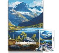 Rompecabezas de 1000 Piezas para Adolescentes del Parque Nacional Jotunheimen, Noruega Juego desafiante, Divertido y Divertido, Regalo de cumpleaños (tamaño 50x75cm)