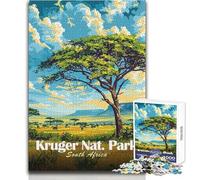 Rompecabezas de 1000 Piezas para Adolescentes del Parque Nacional Kruger, Sudáfrica Juego desafiante, Divertido y Divertido, Regalo de cumpleaños (38x52cm)