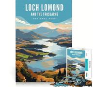 Rompecabezas de 1000 Piezas para Adolescentes del Parque Nacional Loch Lomond Arte de Corte preciso Juguete Inteligente para el Cerebro Tiempo de Juego Relajante Actividad de cumpleaños (38x52cm)