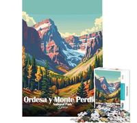 Rompecabezas de 1000 Piezas para Adolescentes del Parque Nacional Ordesa y Monte Perdido Juguete Educativo de desafío Juego de Arte difícil Regalo (tamaño 50x75cm)