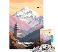 Rompecabezas de 1000 Piezas para Adolescentes del Parque Nacional Sagamartha Juego práctico y Educativo Juguete de desafío Regalo Ideal para Mujeres y Hombres Decoración del hogar (Tamaño 38x52cm)