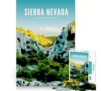 Rompecabezas de 1000 Piezas para Adolescentes del Parque Nacional Sierra Nevada, Arte de Corte preciso, Juego cognitivo, Regalo para Momentos de Juego Tranquilo, decoración navideña (50x75cm)