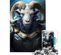 Rompecabezas de 1000 Piezas para Adolescentes del Signo Zodiacal Aries Difícil y desafiante Decoración Juegos educativos para Mayores de 14 años 38x26cm