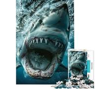 Rompecabezas de 1000 piezas para adolescentes Depredador oceánico de cerca Diversión en casa Para divertirse en familia Juego imposible para mayores de 14 años Juego de rompecabezas incluido (38x52cm)