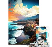 Rompecabezas de 1000 Piezas para Adolescentes Descubre la Pintura al óleo de Tenerife Difícil y desafiante Corte de precisión Juguetes de Bricolaje Apto para Mayores de 14 años 38x26cm