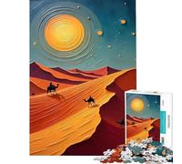 Rompecabezas de 1000 Piezas para Adolescentes Desierto del Sahara - Dunas Doradas infinitas Un desafío para la Inteligencia y el Cerebro Juguetes adictivos Juegos relajantes para la diversión Obra