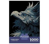 Rompecabezas De 1000 Piezas Para Adolescentes Detailed Eagle Illustration on Black Background Rompecabezas Para Adultos Juegos Relajantes Ensamblaje De Patrones Regalos De Cumpleaños Y Únicos 38x26cm/