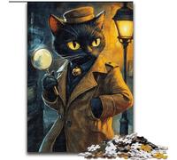 Rompecabezas de 1000 Piezas para Adolescentes, Detective Cat, Apto para Mayores de 14 años, Juegos educativos para el hogar, Juguetes de Bricolaje, Obras de Arte, Regalo tamaño 50x75cm