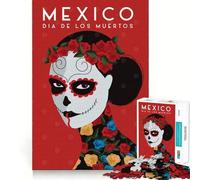 Rompecabezas de 1000 Piezas para Adolescentes,Día de los Muertos,Corte Suave,Juguete para ejercitar el Cerebro,Tiempo de Juego Relajante,Actividad de cumpleaños (50x75cm)