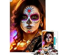 Rompecabezas de 1000 Piezas para Adolescentes Día de los Muertos Ideal para cumpleaños y Navidad Juego Familiar de dificultad Alta para Mayores de 14 años (50x75cm)