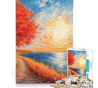 Rompecabezas de 1000 Piezas para Adolescentes Día Soleado de Agosto decoración de Pared Regalo de cumpleaños para Fortalecer el Amor Entre Parejas 38x52cm