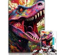 Rompecabezas de 1000 Piezas para Adolescentes, Dinosaurios Antiguos Ideal para Decorar tu Escritorio a Partir de 14 años (tamaño 38x26cm)