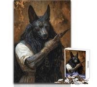 Rompecabezas de 1000 Piezas para Adolescentes, Dios Anubis, Tardes relajantes, Ajuste, Corte de precisión, Juguete para Jugar, tamaño 38x52cm