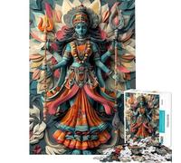 Rompecabezas de 1000 Piezas para Adolescentes Dios hindú Kali Rompecabezas para Adultos Juego práctico Vacaciones en casa Matar el Tiempo cumpleaños (tamaño 38x52cm)