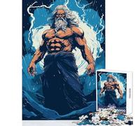 Rompecabezas de 1000 Piezas para Adolescentes Dios Poseidón Neptuno Juguete Educativo Gran Regalo para Juegos Juego práctico desafío Educativo tamaño 38x26cm