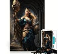Rompecabezas de 1000 Piezas para Adolescentes Diosa Atenea,Arte de Corte Limpio,Juego Creativo,Juguete,Juego Relajante, (50x75cm)