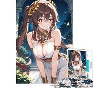 Rompecabezas de 1000 Piezas para Adolescentes Diosa de Anime con Vestido Blanco Actividades Divertidas para Hacer en casa Un Reto difícil Juego práctico Apto para Mayores de 14 años 38x52cm