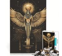 Rompecabezas de 1000 Piezas para Adolescentes Diosa egipcia con alas, Juego de ingenio, decoración, Cada Pieza es única 38x26cm