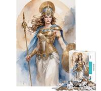 Rompecabezas de 1000 Piezas para Adolescentes Diosa Guerrera Dorada Juguetes de decoración para el hogar Corte de precisión Regalo de cumpleaños Regalos de Viaje (50x75cm)