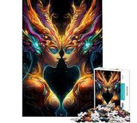 Rompecabezas de 1000 Piezas para Adolescentes Diosas Gemelas de la Luz Divertido Juego de Rompecabezas Decoración Perfecta Regalo Ideal para Toda la Familia (tamaño 50x75cm)