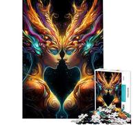 Rompecabezas de 1000 Piezas para Adolescentes Diosas Gemelas de la Luz Rompecabezas para Adultos Juguetes antiestrés Ideal para Pasar el Tiempo en casa cumpleaños y Navidad