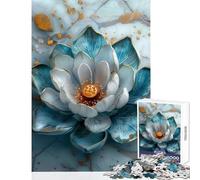 Rompecabezas de 1000 Piezas para Adolescentes diseño Abstracto de Loto Kintsugi Juguetes antiestrés Regalos de Amigo Secreto Juego de ingenio Lista de Deseos con Papá Noel tamaño 50x75cm
