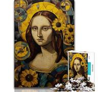 Rompecabezas de 1000 Piezas para Adolescentes diseño Abstracto de Mona Lisa Juegos educativos decoración del hogar Regalo de cumpleaños Arte de Pared 75x50cm