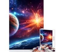 Rompecabezas de 1000 Piezas para Adolescentes diseño Abstracto de Paisaje Espacial Juguetes para decoración del hogar Regalos para Amigos Secretos Juego práctico Ayuda a ejercitar el Cerebro 38x52cm