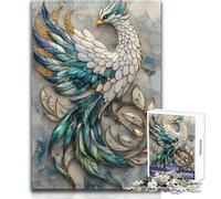 Rompecabezas de 1000 Piezas para Adolescentes, diseño Abstracto de Phoenix Kintsugi, Ideal para familias, para Montar y Regalar Tamaño: 38x26cm