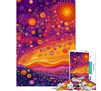 Rompecabezas de 1000 Piezas para Adolescentes diseño Abstracto de Puesta de Sol sobre Estrellas Juguete para Adultos decoración de Pared Arte de Pared Regalos para Reducir el estrés (tamaño 38x26cm)