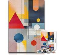 Rompecabezas de 1000 Piezas para Adolescentes, diseño Abstracto, geométrico y Colorido, Ideal para la Familia, decoración de Pared, tamaño 38x52cm