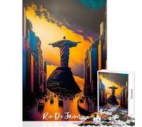 Rompecabezas de 1000 piezas para adolescentes diseño artístico de Río de Janeiro juguetes para decoración del hogar regalos geniales y juegos familiares interacción entre padres e hijos tamaño 38x26cm
