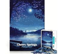Rompecabezas de 1000 Piezas para Adolescentes,diseño Cherry Springs Night Sky,articulaciones Finas,Divertido y Estimulante para la Mente,Ideal para Jugar en casa o como Regalo de cumpleaños (50x75cm)