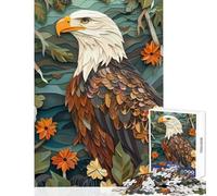 Rompecabezas de 1000 Piezas para Adolescentes diseño de águila Plana Juguete Educativo Regalo de cumpleaños Juegos educativos Ayuda a ejercitar el Cerebro tamaño 38x52cm