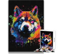 Rompecabezas de 1000 Piezas para Adolescentes, diseño de Akita Inu, Shiba Inu, Ideal para la Familia, decoración de Pared, tamaño 38x52cm