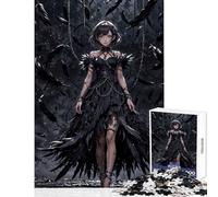 Rompecabezas de 1000 Piezas para Adolescentes diseño de ángel Cuervo encadenado Ideal para Decorar el hogar Regalos Juego de ingenio con póster y Hoja de Trivia a Juego (38x26cm)