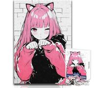 Rompecabezas de 1000 Piezas para Adolescentes, diseño de Anime, Catgirl, Grafiti, diversión Familiar y Noche de Juegos, desafío difícil, Gran Regalo, tamaño 50x75cm